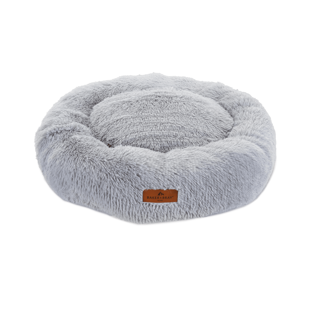 The Donut - Eco Friendly Luxury Calming Donut Dog Bed, Light Grey