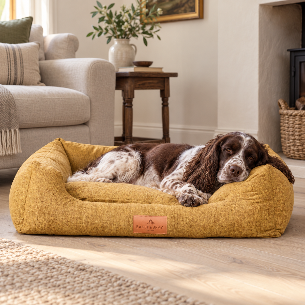 The Ultimate - Eco Friendly Orthopaedic Luxury Dog Bed, Mustard Yellow