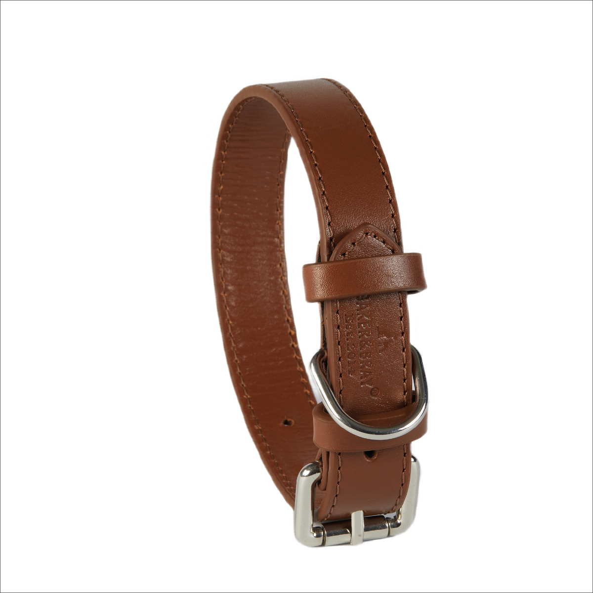 Eco Friendly Leather Dog Collar & Lead Set, Brown