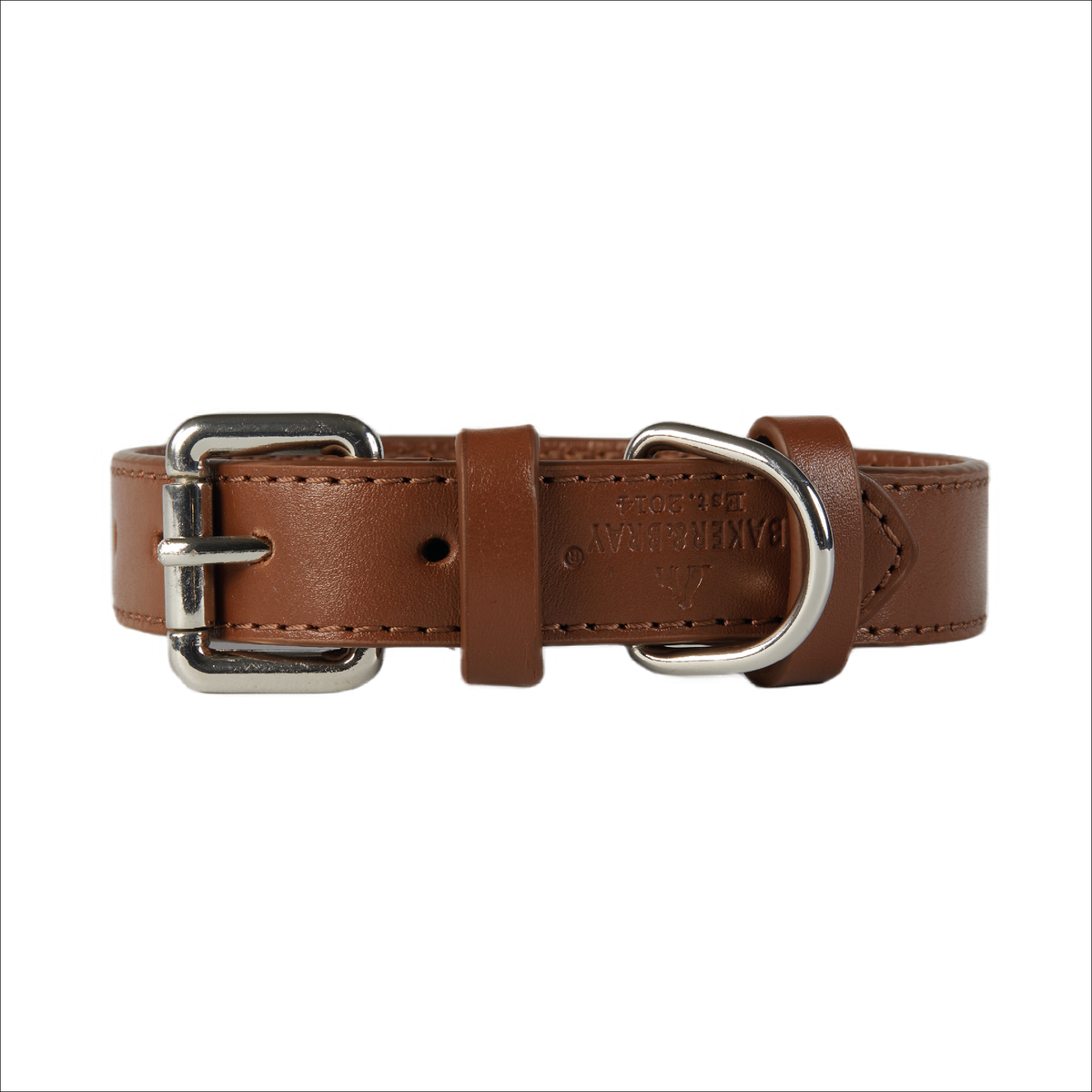 Eco Friendly Leather Dog Collar & Lead Set, Brown