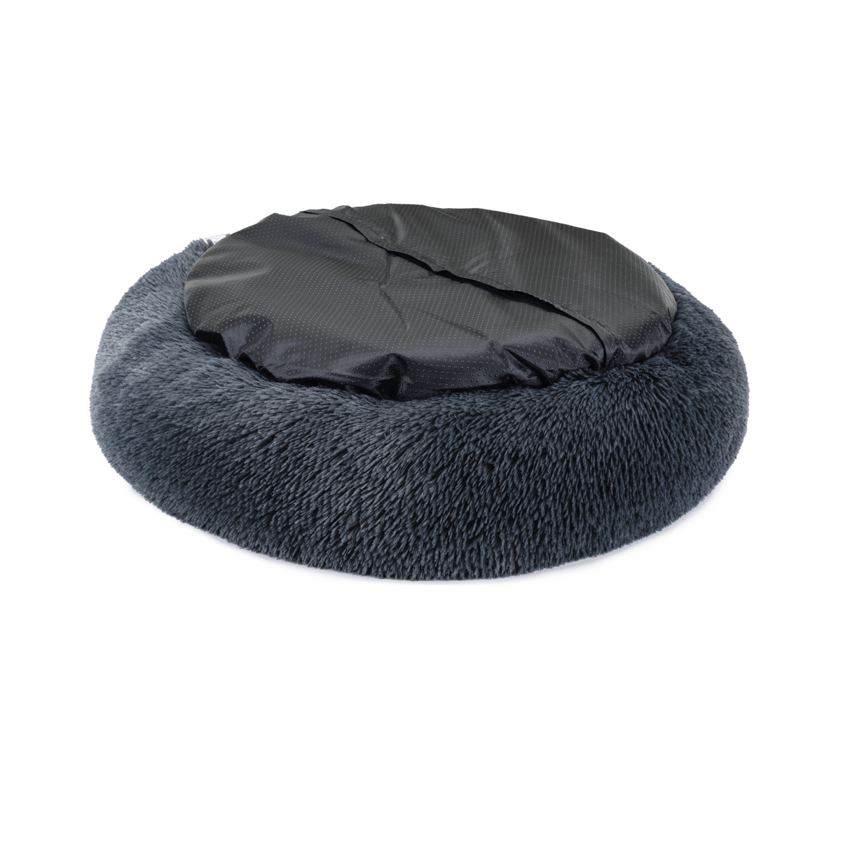 The Donut - Eco Friendly Luxury Calming Donut Dog Bed, Dark Grey