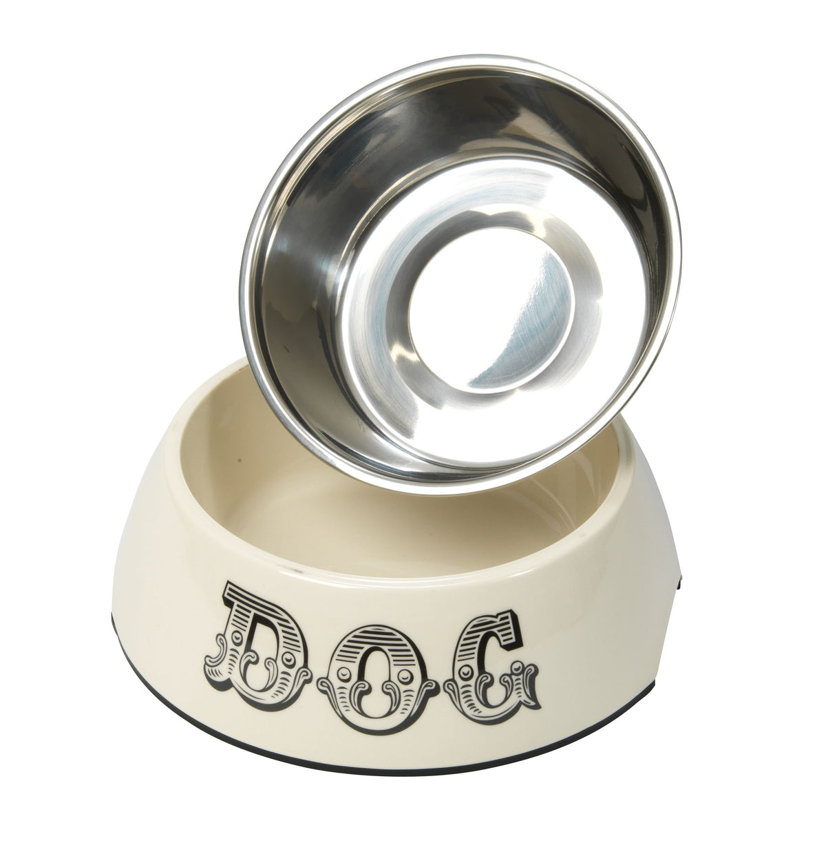 Cream Dog Bowl