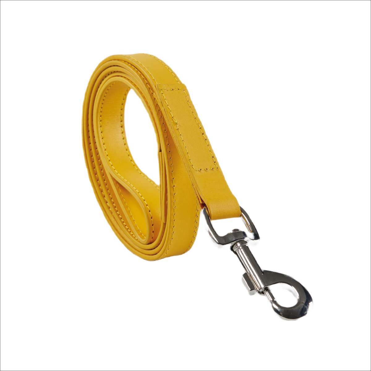 Eco Friendly Leather Dog Lead, Lemon