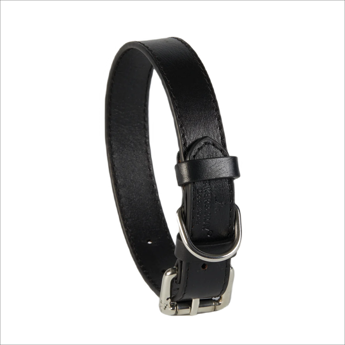 Eco Friendly Leather Dog Collar & Lead Set, Black