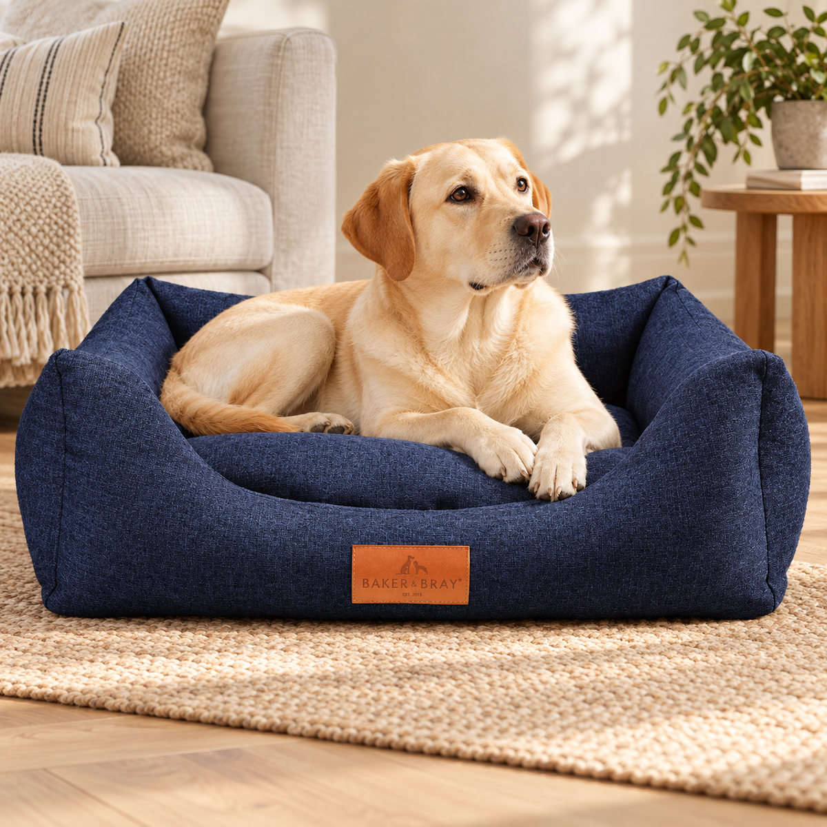 The Comfort - Eco Friendly Orthopaedic Luxury Dog Bed, Navy Blue