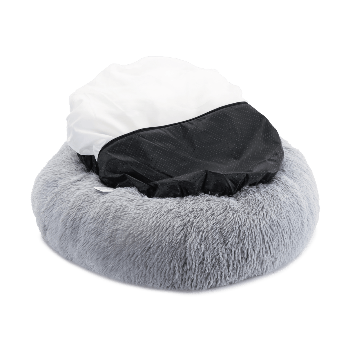 The Donut - Eco Friendly Luxury Calming Donut Dog Bed, Light Grey