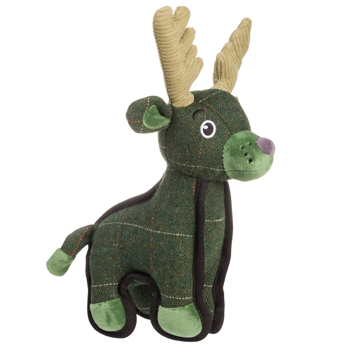 Tweed Deer Squeaker Dog Toy